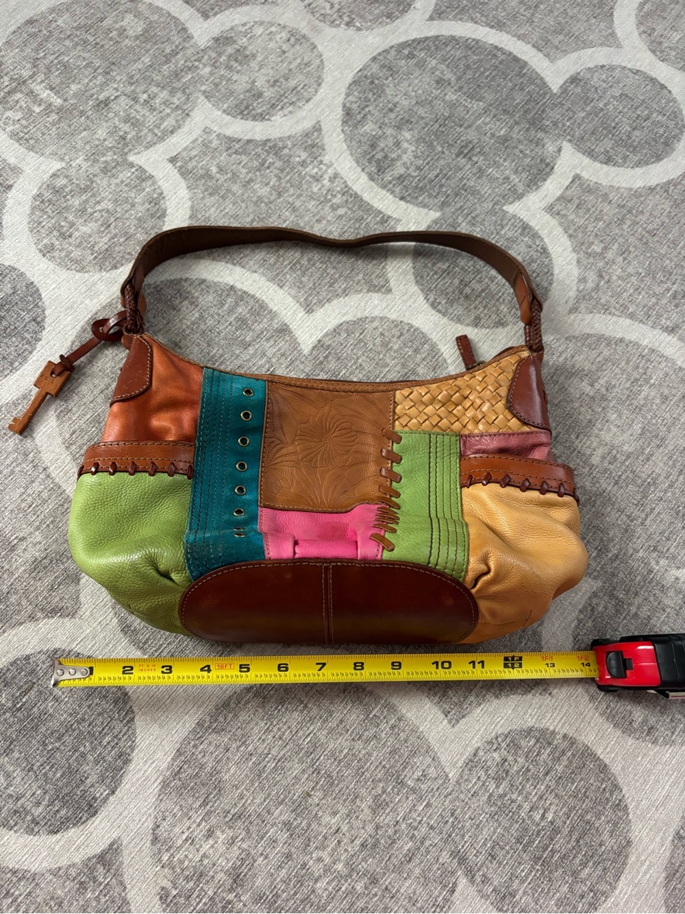 Fossil Multicolor Patchwork Leather Shoulder Bag - Picture 9 of 10